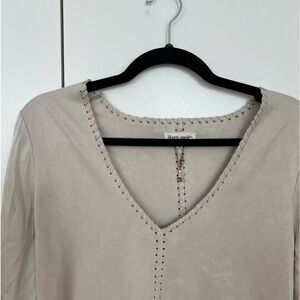 Liberty Garden suede blouse